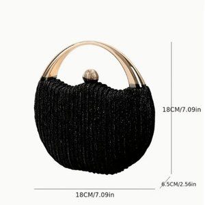 Evening party clutch crossbody black Sequins Evening Bag